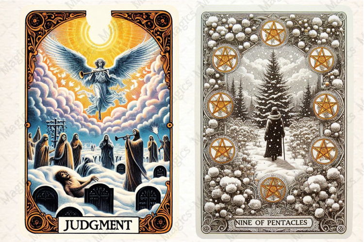 Christmas Tarot Card PNG Files