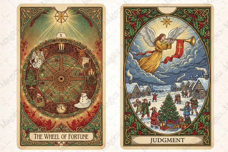 Christmas Tarot Card PNG Files