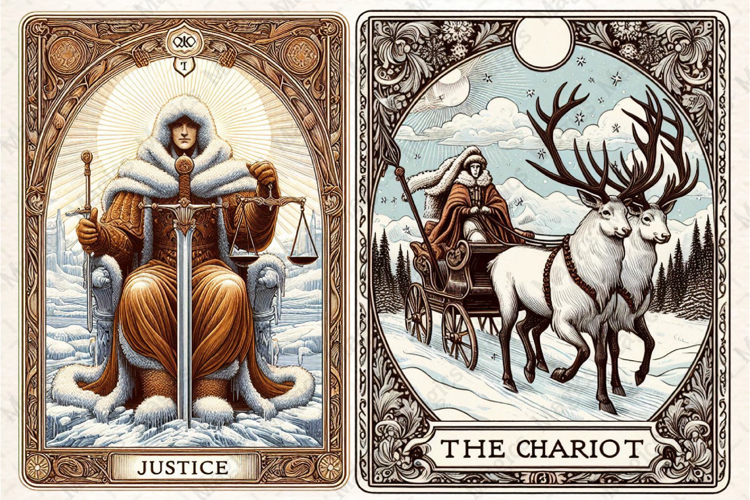 Christmas Tarot Card PNG Files
