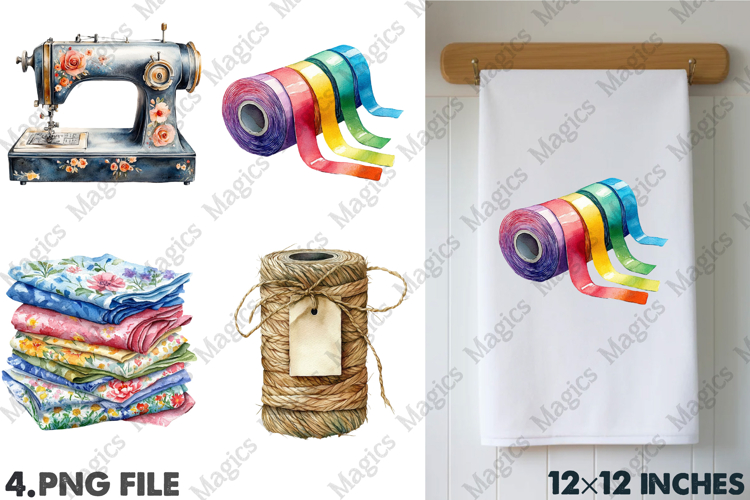 Watercolor Craft Clipart, Crafting