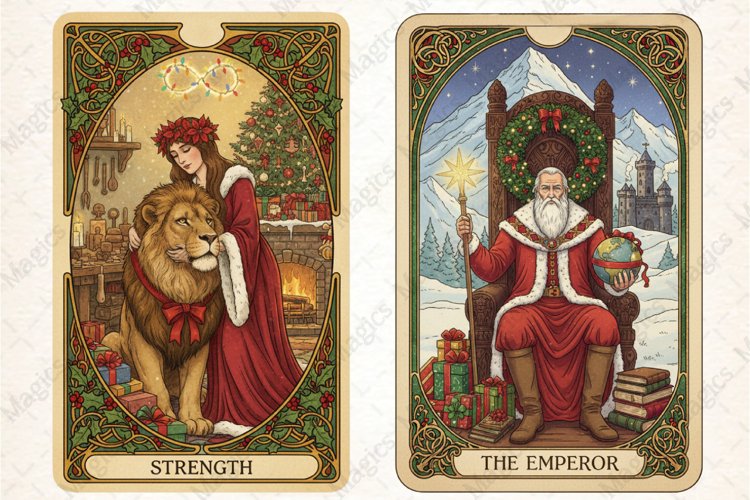 Christmas Tarot Card PNG Files