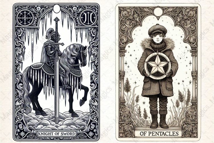 Christmas Tarot Card PNG Files