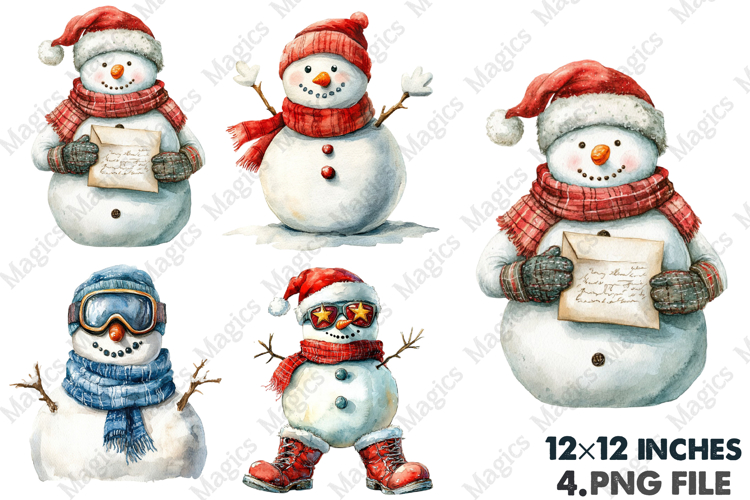 Cute Snowman, Christmas clipart Png