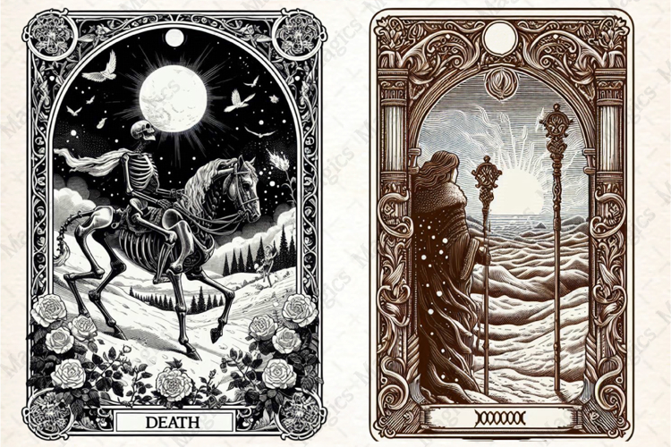 Christmas Tarot Card PNG Files