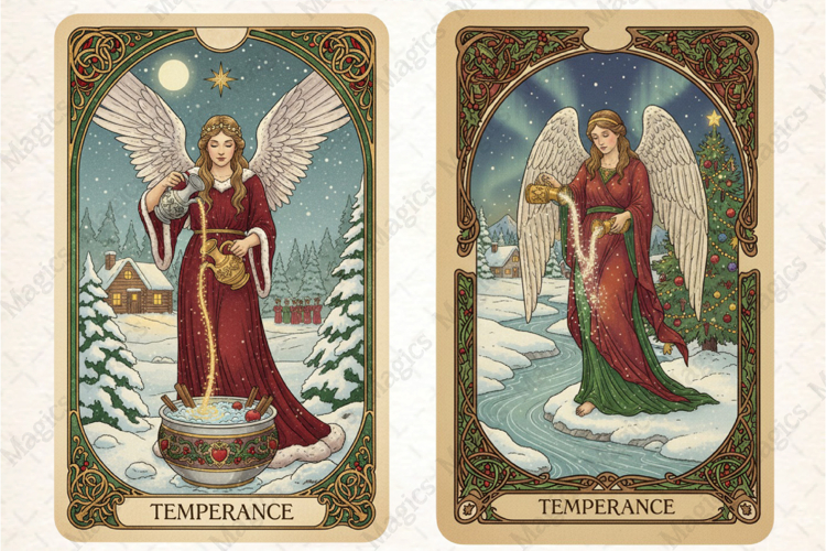 Christmas Tarot Card PNG Files