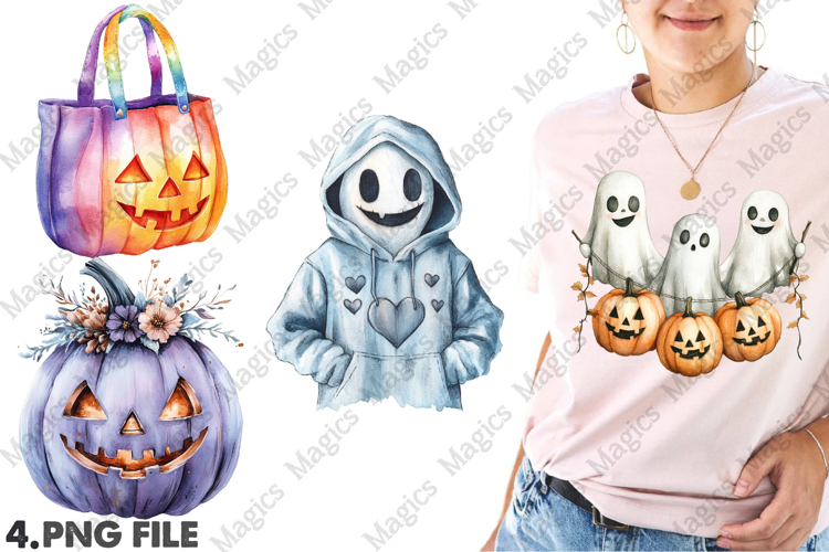 Cute Pink Halloween Clipart