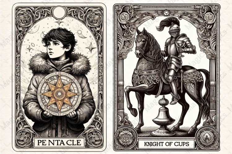 Christmas Tarot Card PNG Files