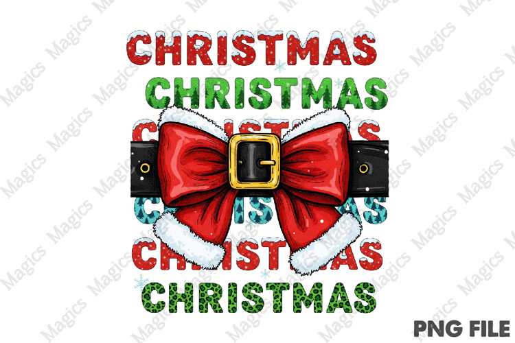 Christmas Bow Sublimation Png