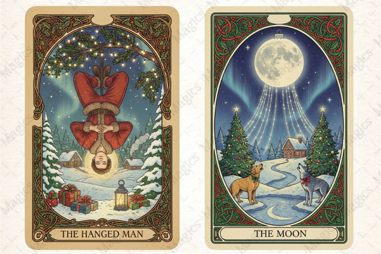 Christmas Tarot Card PNG Files