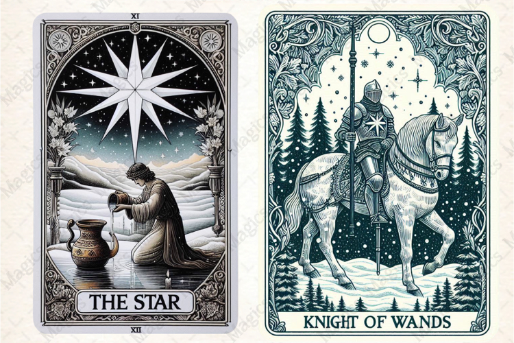 Christmas Tarot Card PNG Files