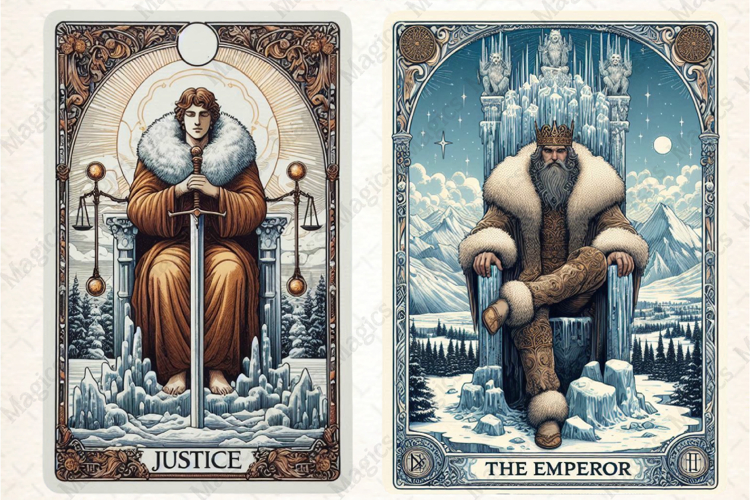 Christmas Tarot Card PNG Files