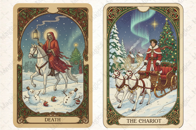 Christmas Tarot Card PNG Files