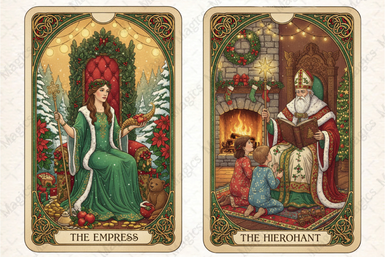 Christmas Tarot Card PNG Files