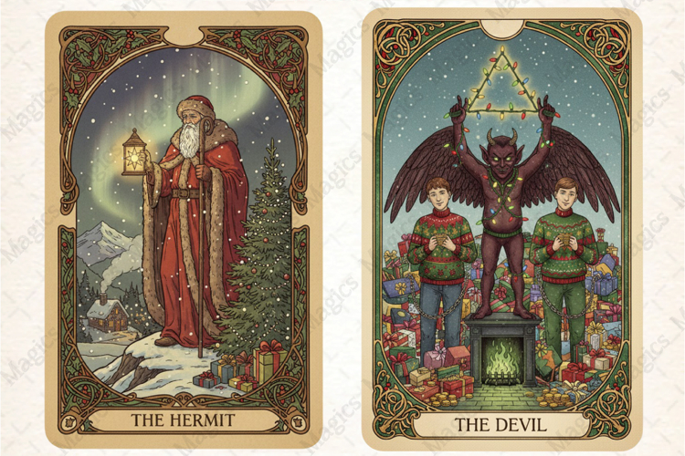 Christmas Tarot Card PNG Files