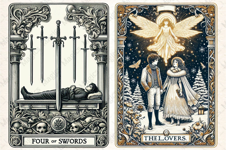 Christmas Tarot Card PNG Files