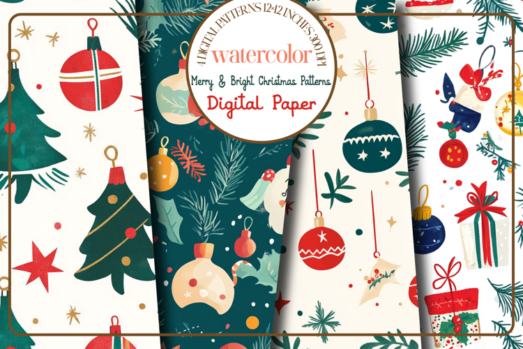 Merry and Bright Christmas Patterns