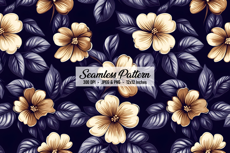 Botanical Flower Seamless Pattern | Seamless Pattern
