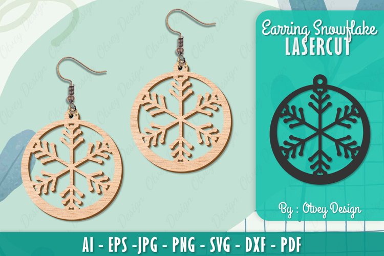 Snowflake 3D Layered Lasercut File example image 1