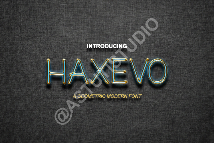 Haxevo - Modern Geometric Display Font