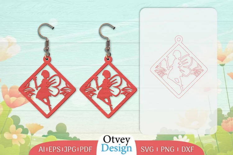 Fairy Earrings Lasercut