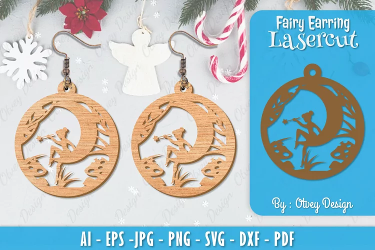 Fairy Earrings Lasercut