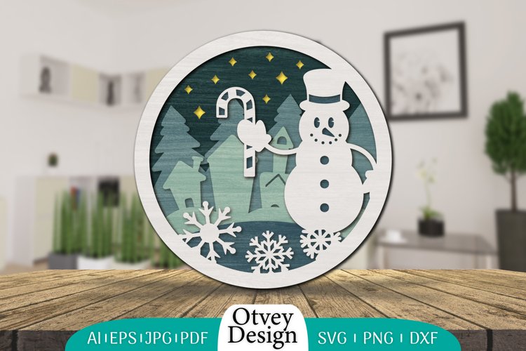 Christmas Snowman Svg