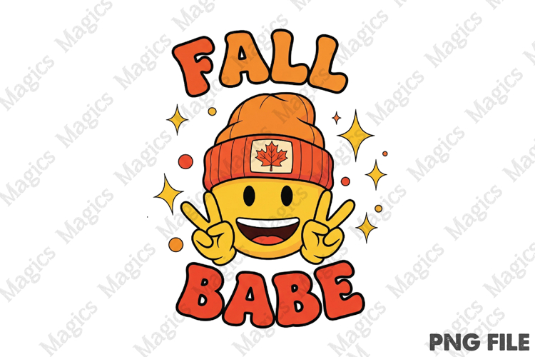Fall Babe Sublimation Design