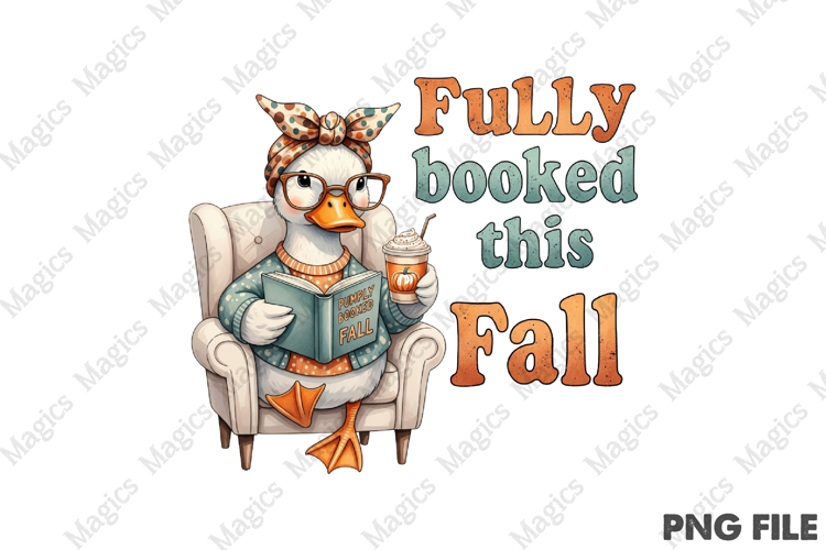 Fall Goose Reading PNG
