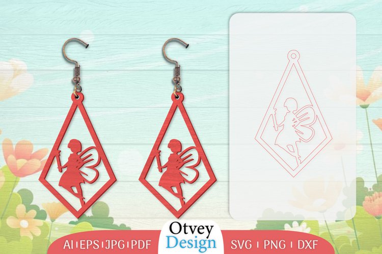 Fairy Earrings Lasercut example image 1