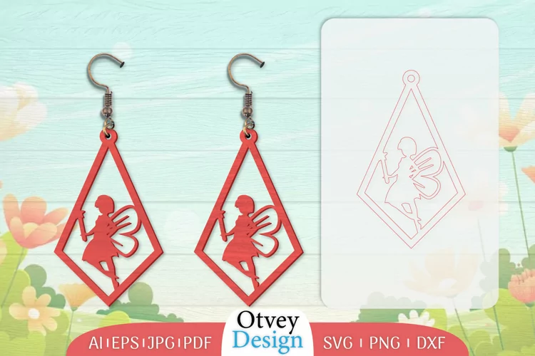 Fairy Earrings Lasercut