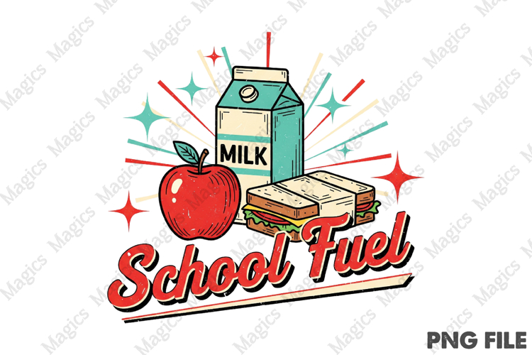School Fuel Png, Back To School Sublimation