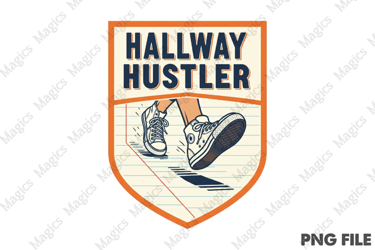 Hallway Hustler Png, Back To School Sublimation