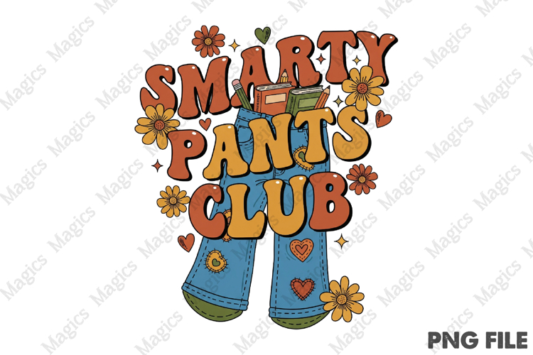 Smarty Pants Club PNG - Teacher Sublimation Design