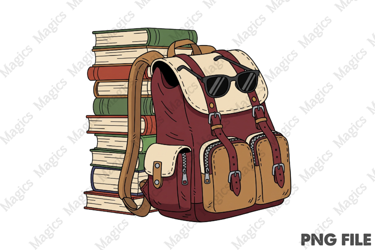 Backpack Boss Png, Back To School Sublimation