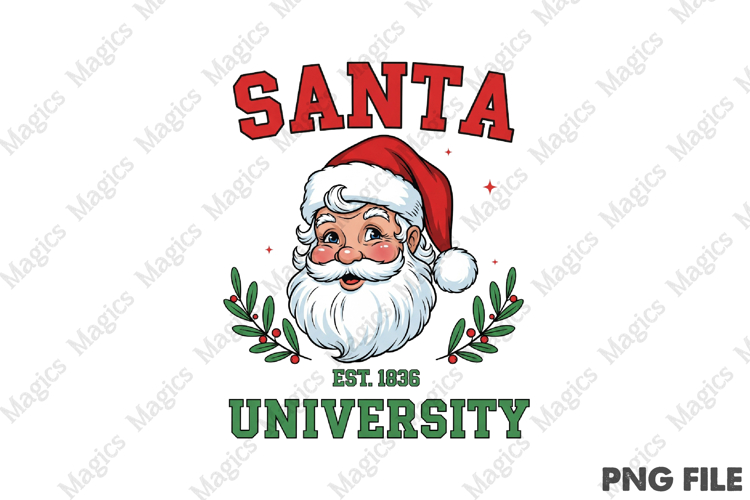 Christmas Png Vintage Santa University