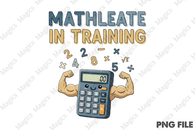 Mathlete in Training Png, Back To School Sublimation