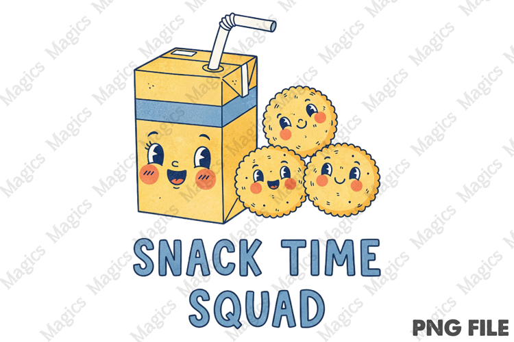 Snack Time Squad Png, Back To School Sublimation