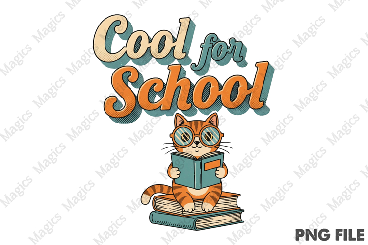 Cool for School Png, Back To School Sublimation
