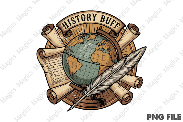 History Buff Png, Back To School Sublimation