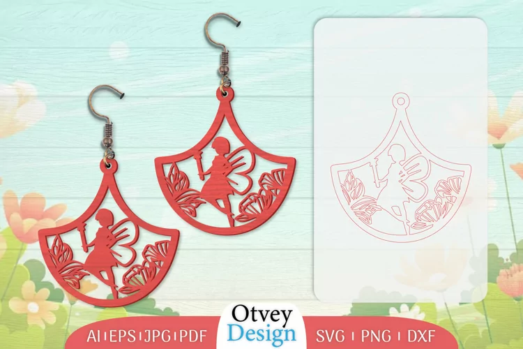 Fairy Earrings Lasercut