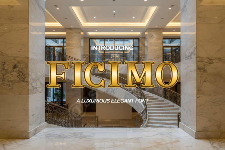 Ficimo | Modern Geometric Sans Serif Typeface example image 1