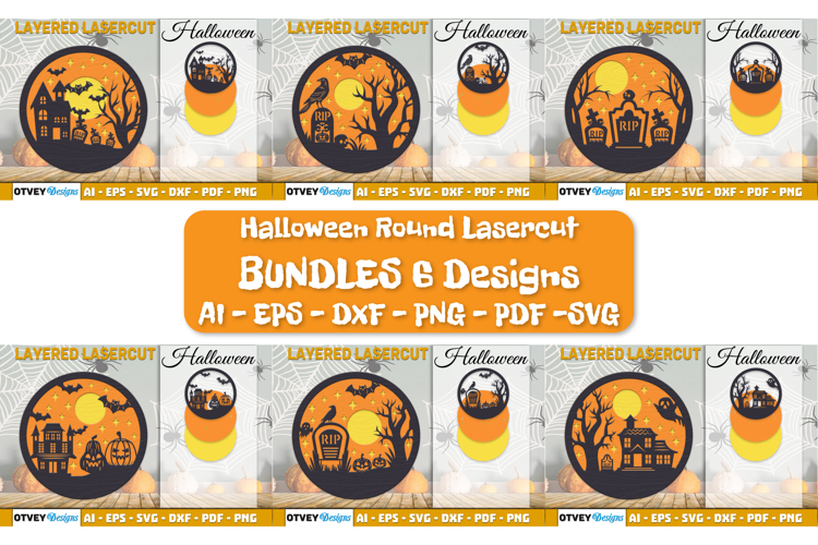 Halloween Decorations Layered Lasercut BUNDLES
