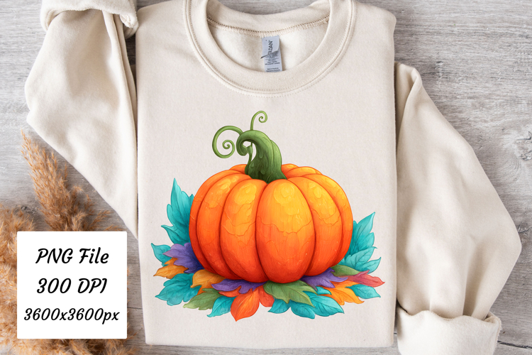 Pumpkin Watercolor Png Image 9