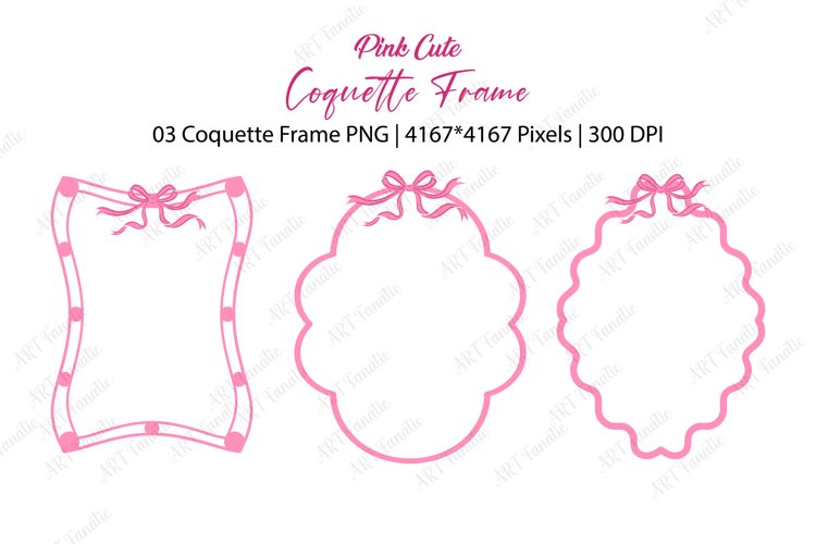 Pink Cute Coquette Frame Png | Coquette Border Png