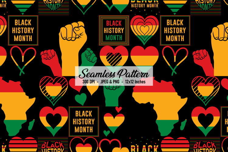 Black History Month Bauhaus Pattern | Black History Month