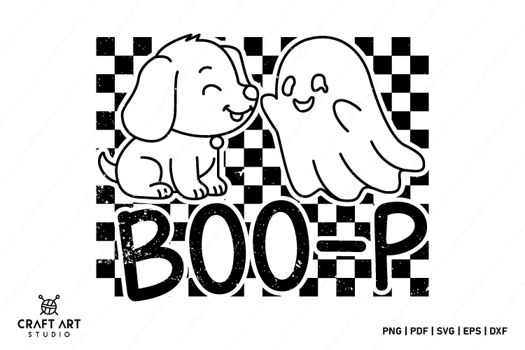Boo Ghost Dog Halloween SVG PNG, Funny Halloween SVG, Spooky