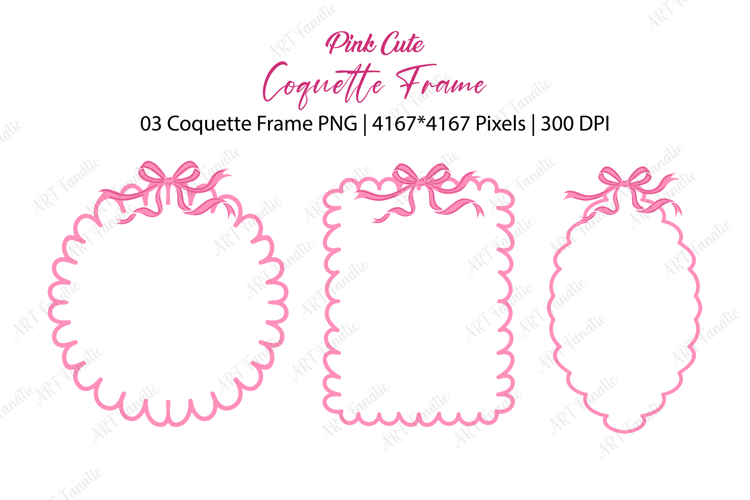 Pink Cute Coquette Frame Png | Coquette Border Png