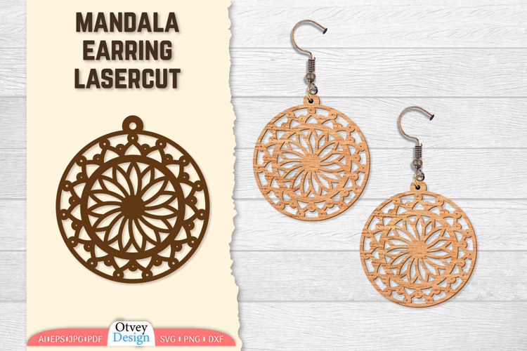 Mandala Earring Lasercut