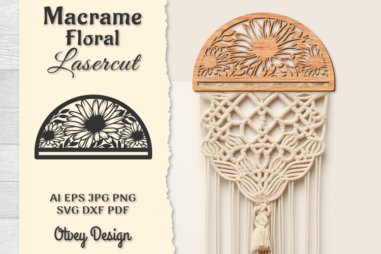 Macrame Frame Floral Lasercut