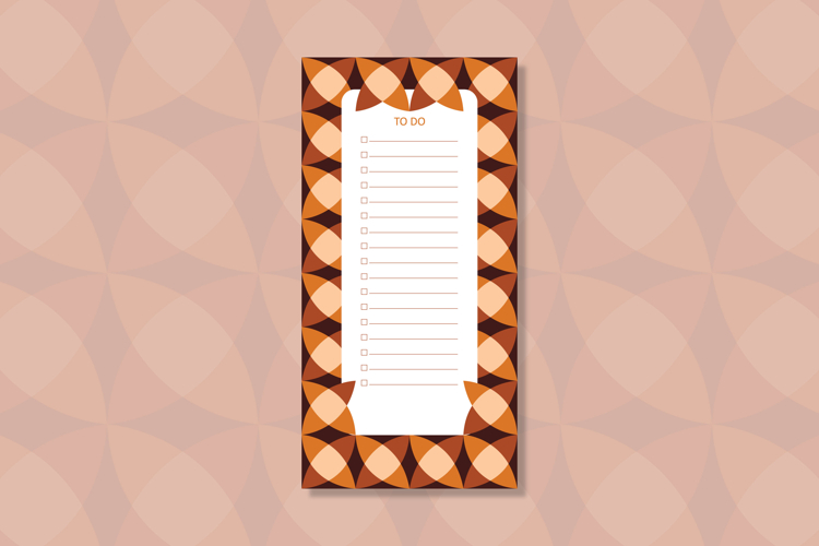 Retro pattern to do list template | To do list